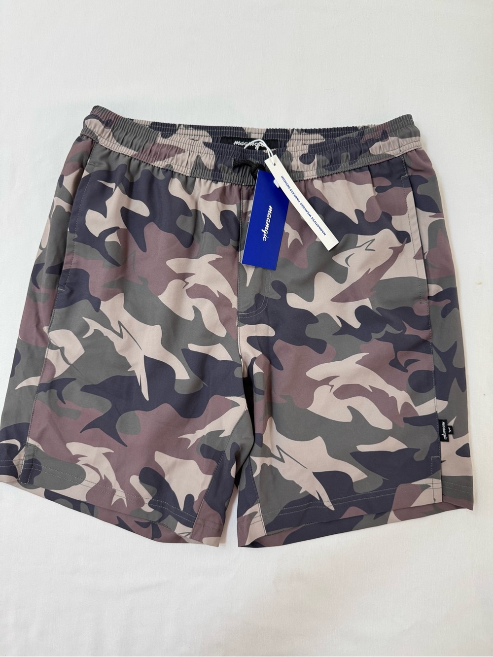 maamgic Mens Swim Trunks Medium NWT Mesh Lining Camo 7" Inseam